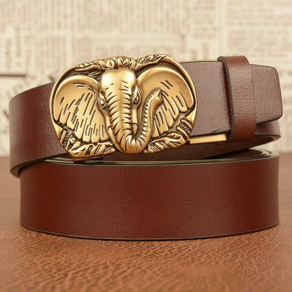 Cinturón de Cuero Automático Elephant - Casual y Versátil