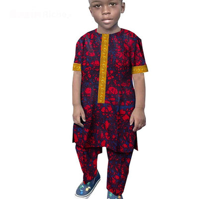 Conjunto Africano de Algodón Estampado - Camiseta y Pantalón - Image 12