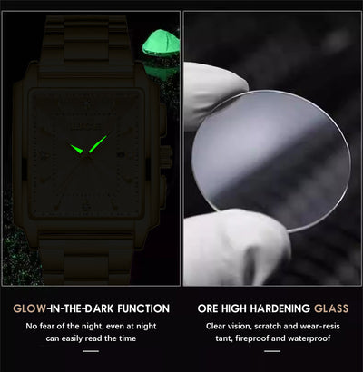 Reloj de Hombre con Esfera Cuadrada Grande y Correa de Acero Inoxidable - Image 13