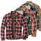 Chaqueta Camisa de Franela Térmica para Hombre - Abrigo Grueso Otoño Invierno