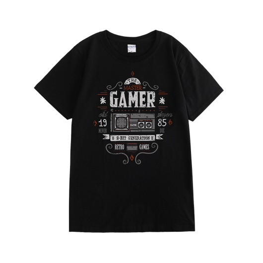 Camiseta de Algodón Puro para Gamer - Cuello Redondo Talla Grande - Image 7