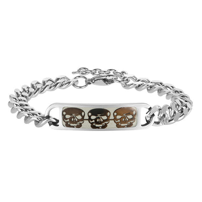 Pulsera Calavera Luminosa en Acero Titanio para Hombre - Image 5