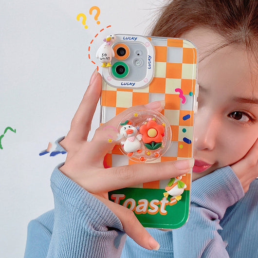 Funda para Teléfono Pato Adorable con Protección Silicona y Cámara Integrada - Image 3