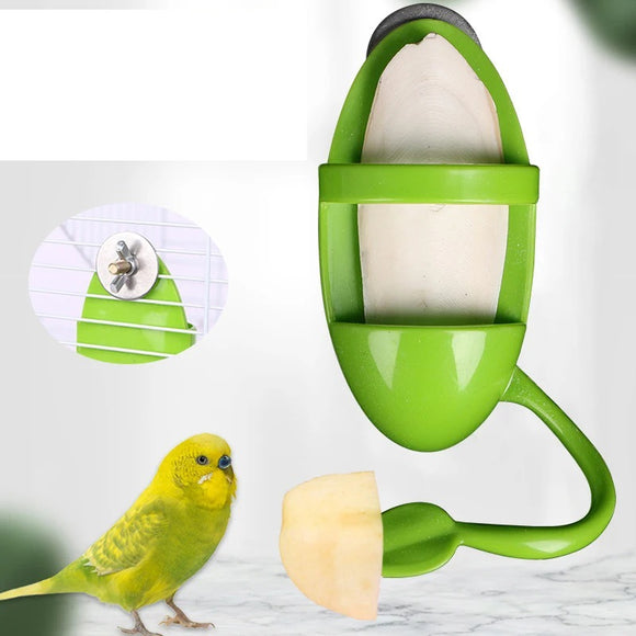 Dispensador de Alimento para Loros con Hueso de Sepia