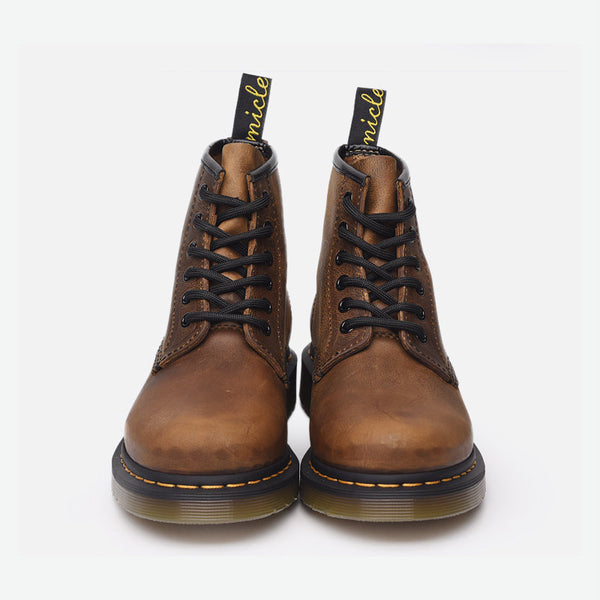 Botas Altas de Cuero Crazy Horse Café para Parejas - Cordones Resistentes para Aventuras