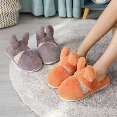 Pantuflas de Confinamiento Hogar con Pelaje de Conejo Engrosado - Image 4