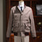 Abrigo Tweed Cuello Mao Monopecho Slim Fit Lujo Retro