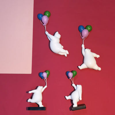 Osito Decorativo de Pared con Globos para Sala y Dormitorio