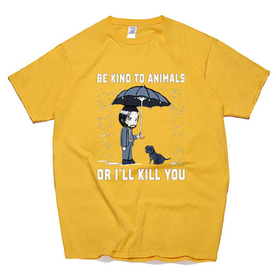 Playera Negra Keanu Reeves - Sé Amable con los Animales - Image 9