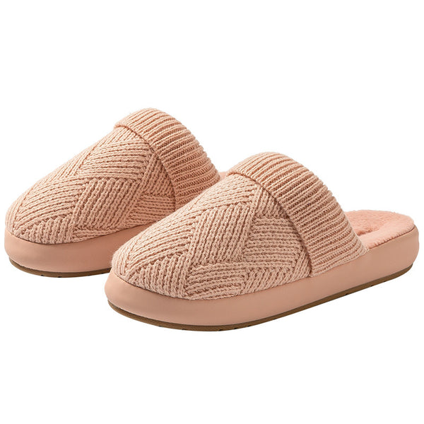 Pantuflas Térmicas de Lana y Algodón para Invierno - Suela Gruesa Antideslizante