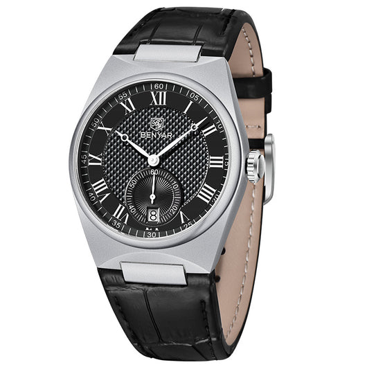 Reloj de Cuarzo Hombre Elegante Negocios Impermeable con Calendario - Image 5
