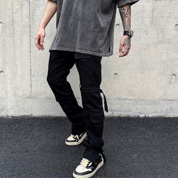 Pantalones Cargo con Múltiples Bolsillos y Botones