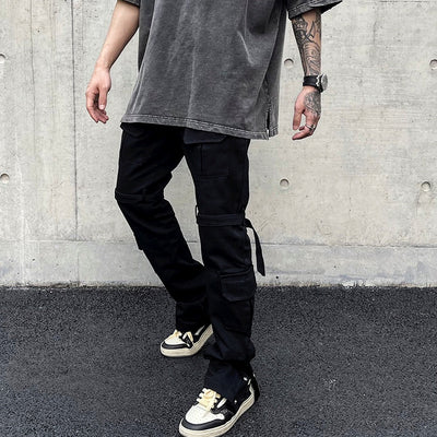 Pantalones Cargo con Múltiples Bolsillos y Botones