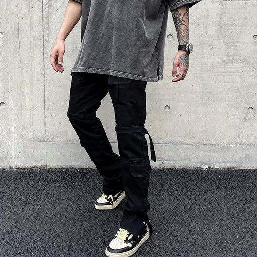 Pantalones Cargo con Múltiples Bolsillos y Botones