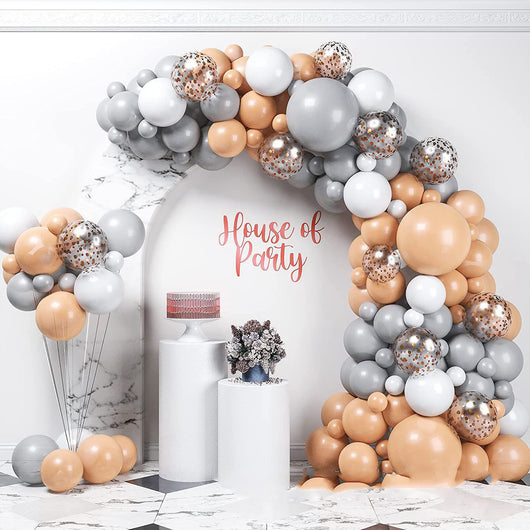 Cadena de Globos Latex Gris para Fiestas - Image 10