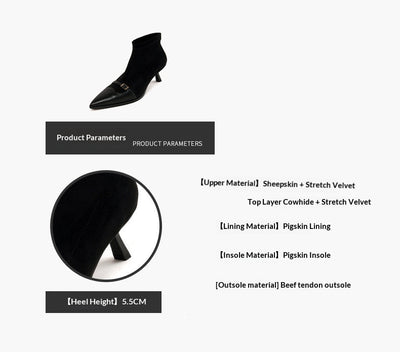 Botas Negras para Mujer con Tacón Fino - Elegantes y Versátiles - Image 19