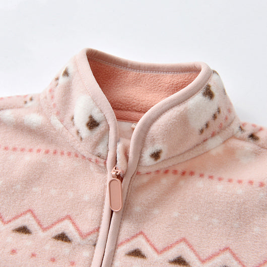 Chaqueta Polar Infantil con Diseño de Animales - Manga Larga Ligera - Image 3