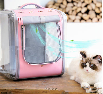 Mochila Transportadora Respirable para Gatos - Cápsula Espacial Portátil