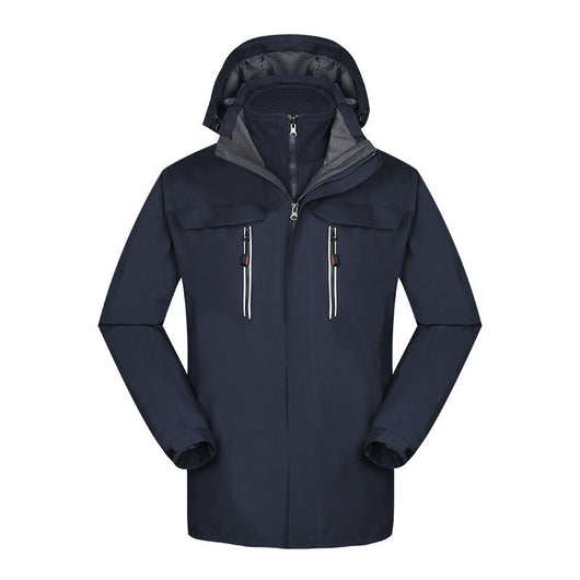 Chaqueta Impermeable Reversible de Dos Piezas con Forro de Terciopelo Coral - Image 9