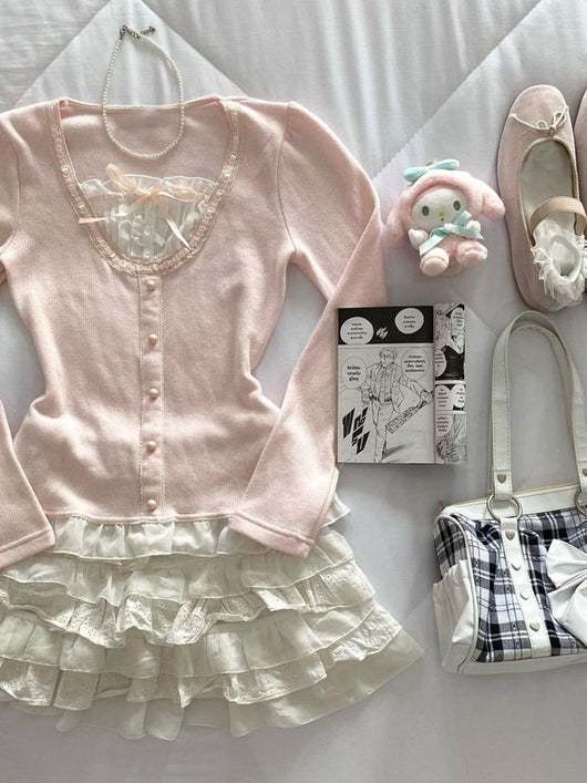 Blusa Manga Larga Rosa Suave para Primavera Temprana - Image 8