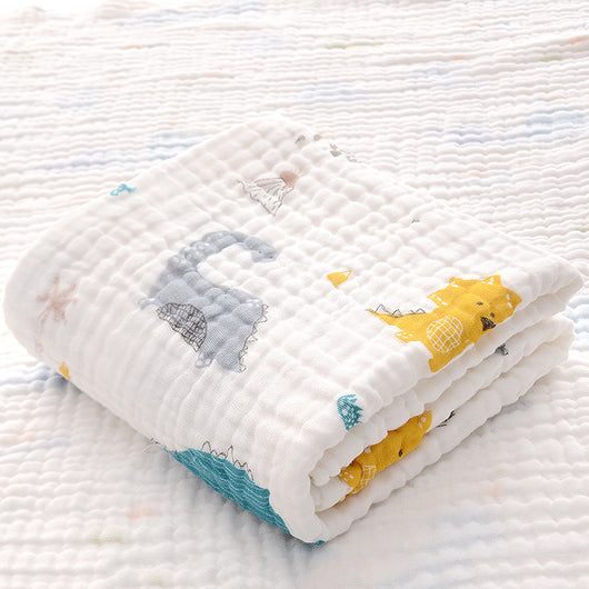 Toalla de Baño para Bebé con Acolchado Seersucker de Seis Capas - Image 63