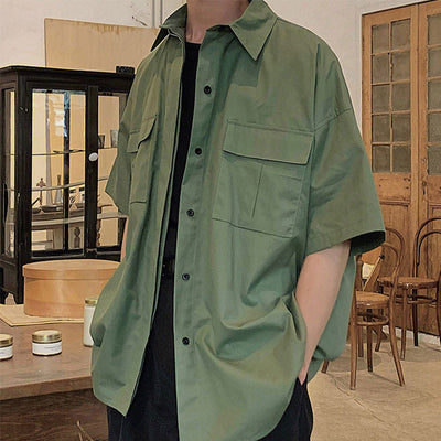Camisa de Trabajo Casual de Manga Corta para Hombre - Image 8