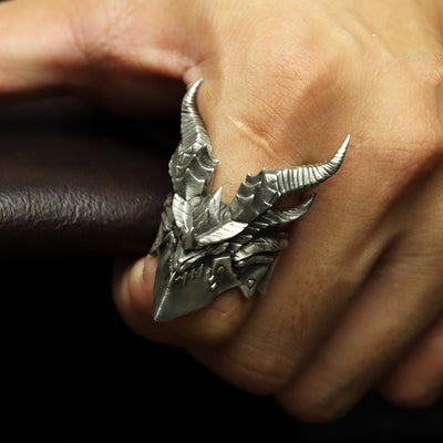 Anillos de Plata Esterlina 925 con Acabado Vintage para Hombre y Mujer