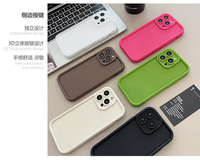 Funda Silicona Integral de Color Sólido para Teléfono - Image 18