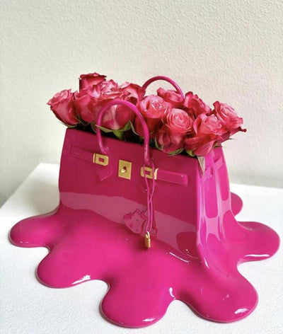 Jarrón Escultura de Resina Estilo Bolso - Arreglo Floral Decorativo - Image 23