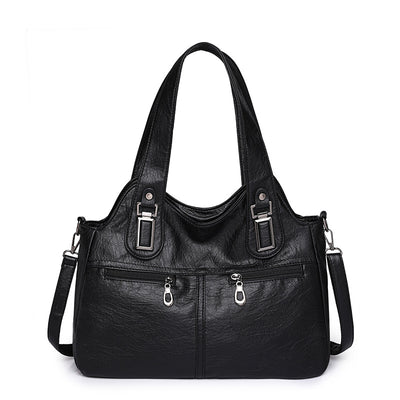 Bolso de Cuero Suave Gran Capacidad Estilo Retro Vintage - Image 6