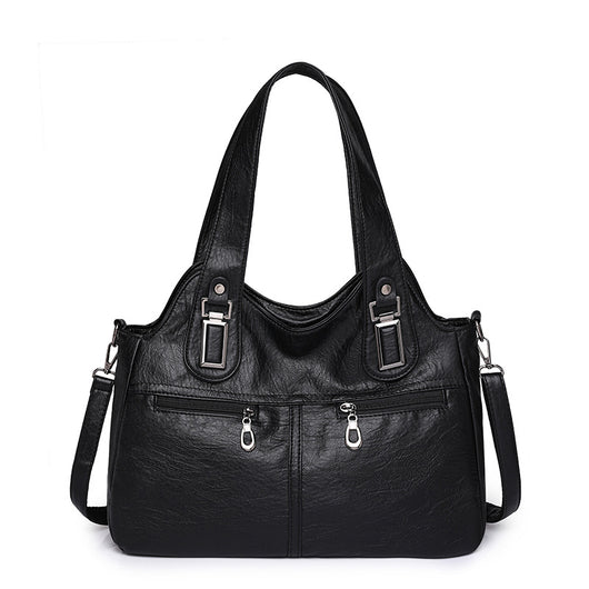 Bolso de Cuero Suave Gran Capacidad Estilo Retro Vintage - Image 6