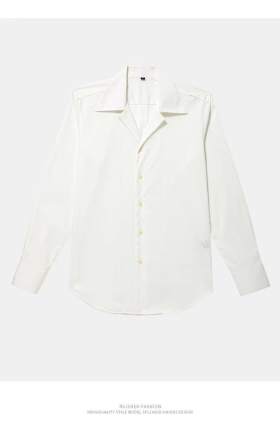 Camisa Casual de Negocios Cuello Cubano Manga Larga para Hombre - Image 17