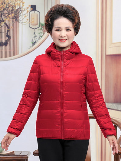 Chaqueta Corta de Plumón de Pato Blanco para Mujer - Abrigo Elegante y Ligero - Image 27
