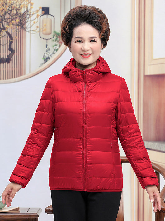 Chaqueta Corta de Plumón de Pato Blanco para Mujer - Abrigo Elegante y Ligero - Image 27