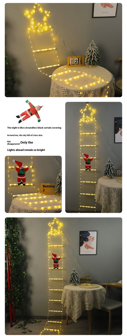 Decoración Navideña Papá Noel en Escaleras con Luces LED Multicolor Resistente al Agua - Image 9