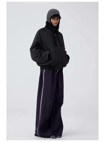 Pantalones Anchos de Talle Alto con Pliegues en Nylon - Image 24