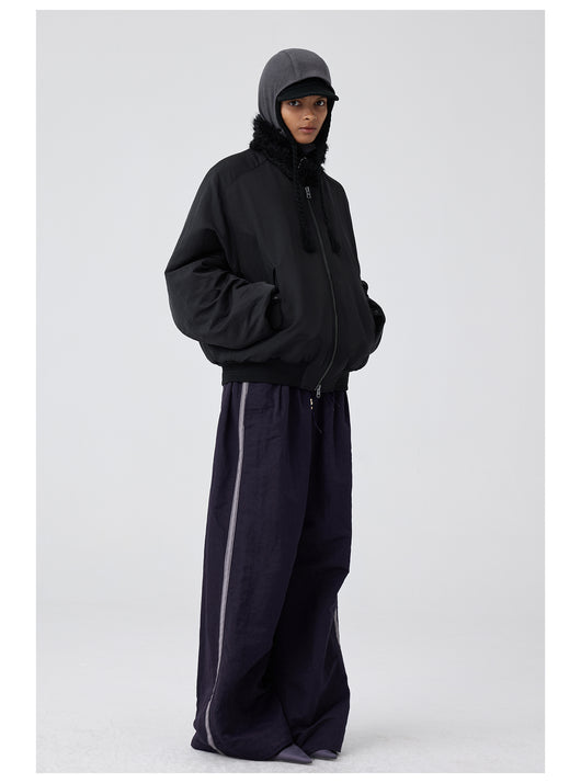 Pantalones Anchos de Talle Alto con Pliegues en Nylon - Image 24