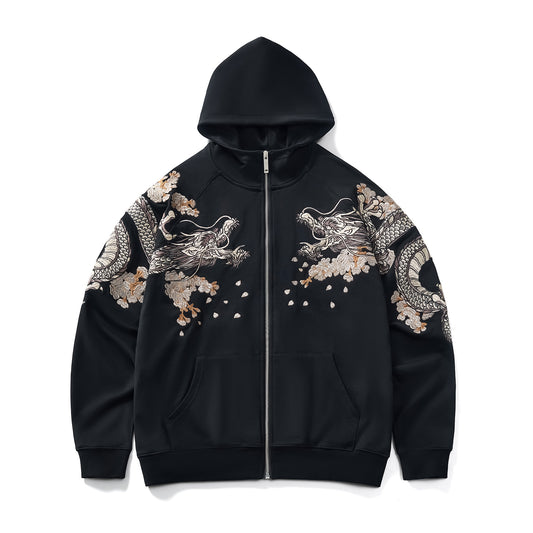 Chaqueta Suelta Bordada Estilo Chino para Hombre en Poliéster