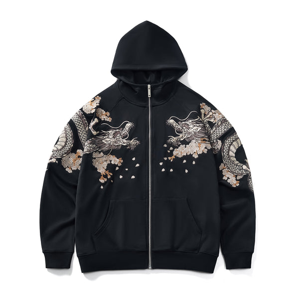 Chaqueta Suelta Bordada Estilo Chino para Hombre en Poliéster