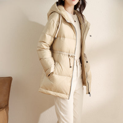 Chaqueta Acolchada Brillante con Capucha para Mujer - Corte Midi Cálido - Image 9