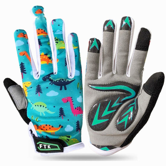Guantes de Ciclismo para Niños - Dedo Largo, Antideslizantes para Bicicleta, Monociclo y Escalada