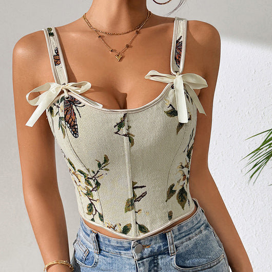 Chaleco Vintage Floral Estilo Europeo y Francés - Image 7