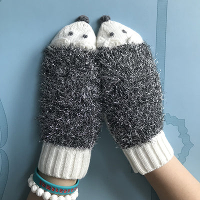 Guantes Tejidos Cálidos con Bordado Invierno - Image 7