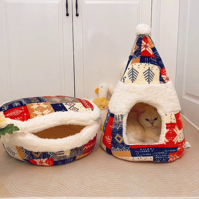 Cama Térmica de Lana para Gatos - Nido Acogedor Año Nuevo - Image 16