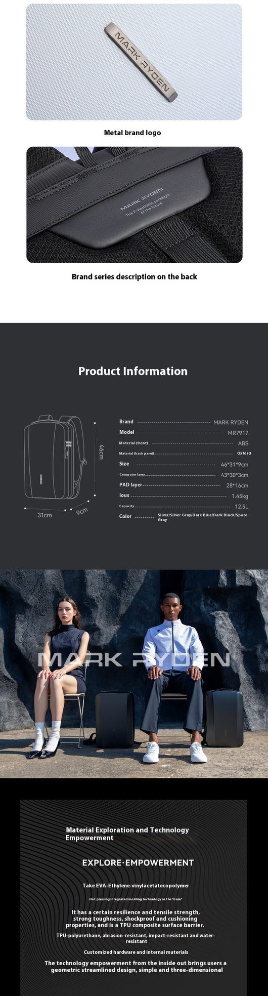 Mochila Antirrobo para Laptop 17.3" - Diseño Ejecutivo y Versátil - Image 17