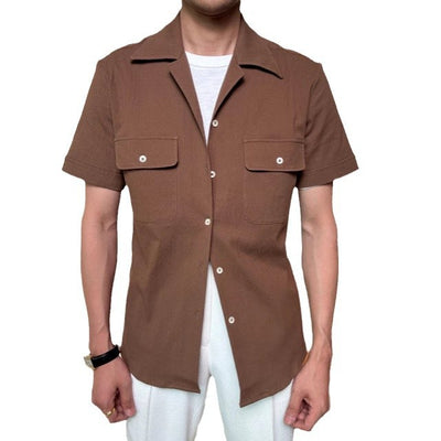 Camisa Cubana Manga Corta para Hombre - Tela Ligera Verano - Image 5
