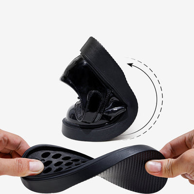 Zapatos de Cuero Suave para Niños - Suela Flexible Color Negro - Image 6