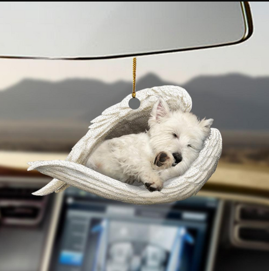 Adorno Colgante Perro Ángel Durmiendo - Decoración Acrílica para Auto, Hogar y Puertas - Image 32