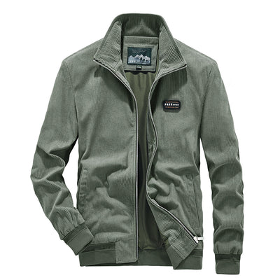 Chaqueta Casual Hombre Cuello Alto Pana Primavera Otoño Estilo Coreano - Image 4