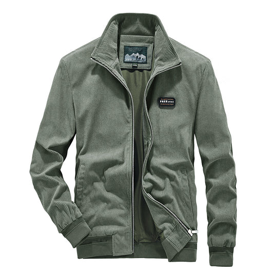Chaqueta Casual Hombre Cuello Alto Pana Primavera Otoño Estilo Coreano - Image 4